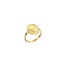 Anel oval dourado Angie