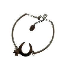 Pulseira Lua Trevo Aço