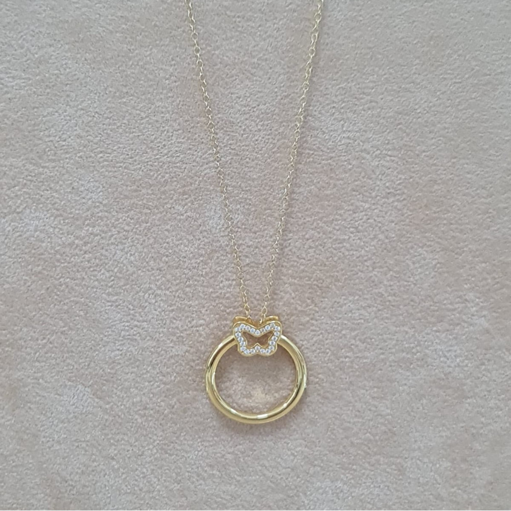 Fio Dourado Círculo e Borboleta