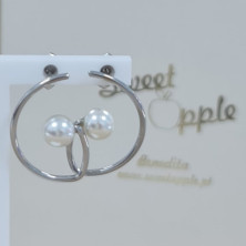 Brincos em G com Pérola Brincos em G com Pérola