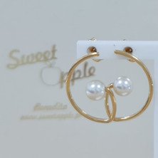 Brincos em G com Pérola Brincos em G com Pérola