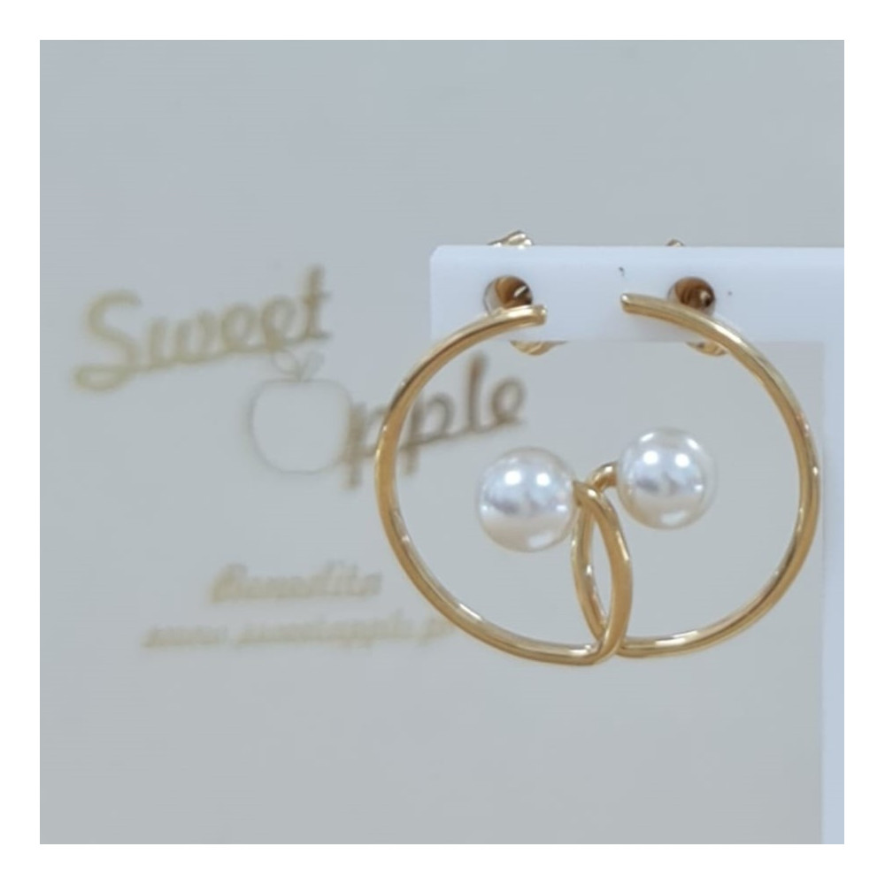 Brincos em G com Pérola Brincos em G com Pérola