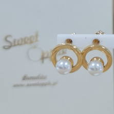 Brincos Círculo Aberto Pérola